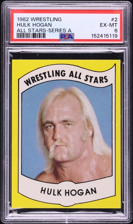 1982 Wrestling All-Stars Series A Hulk Hogan ROOKIE #2 PSA 6 EXMT
