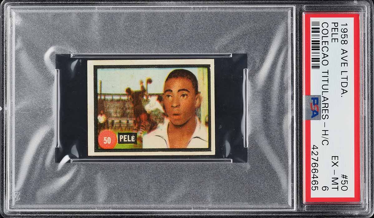 1958 Ave Colecao Titulares Soccer Pele ROOKIE #50 PSA 6 EXMT