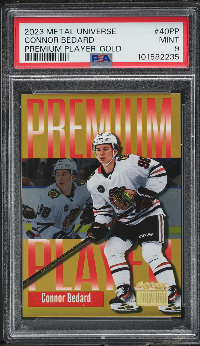 2023 Metal Universe Premium Players Gold Connor Bedard ROOKIE /99 #40 PSA 9 MINT