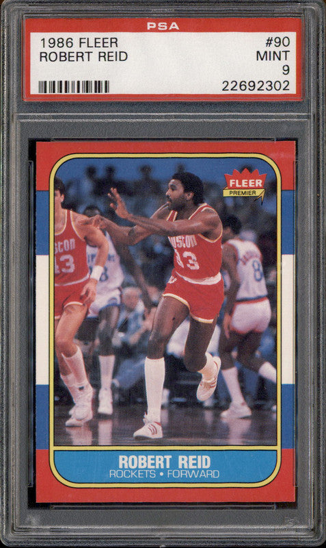1986 Fleer #90 Robert Reid PSA 9