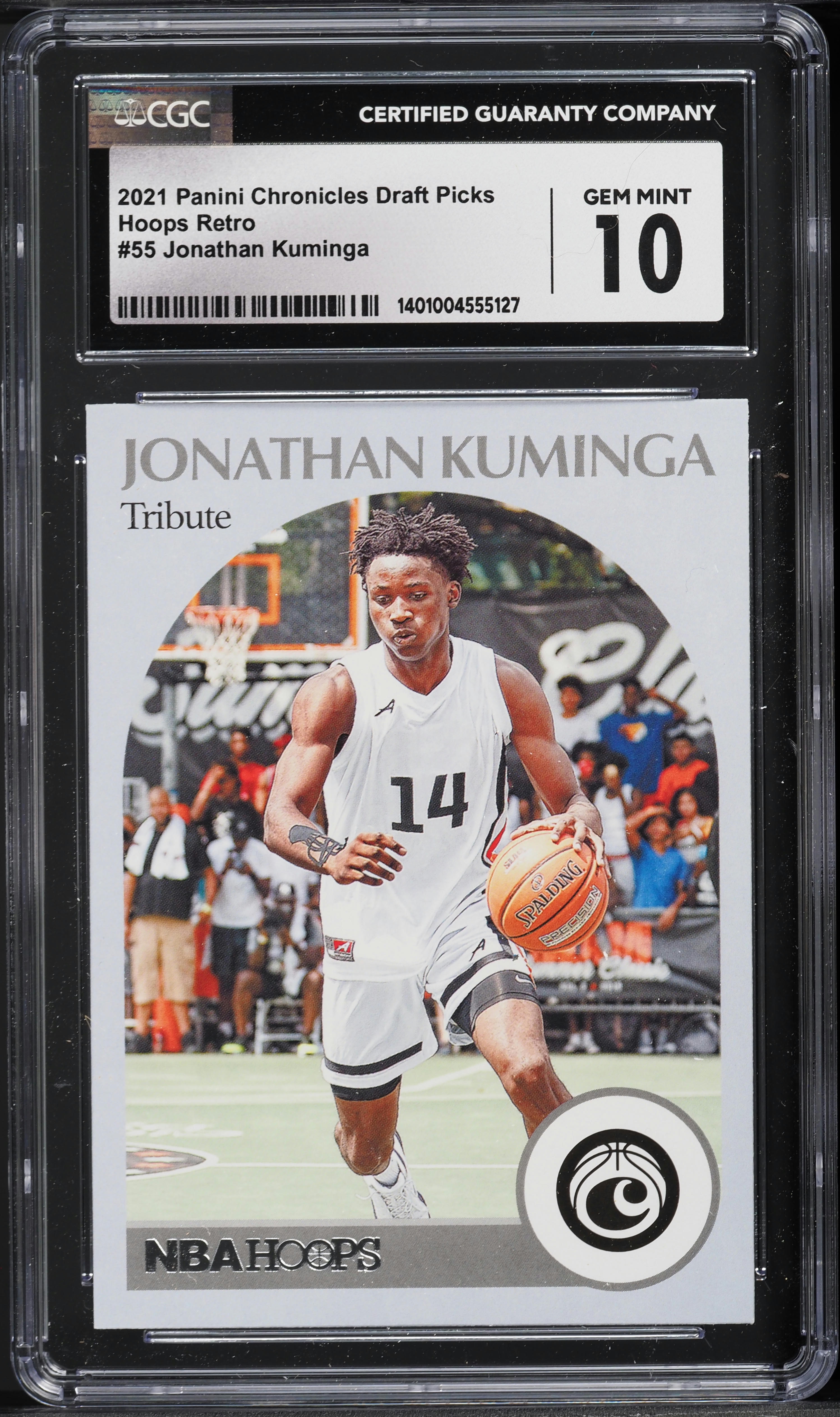 2021 Panini Chronicles Hoops Draft Retro Jonathan Kuminga ROOKIE #55 CGC 10 GEM