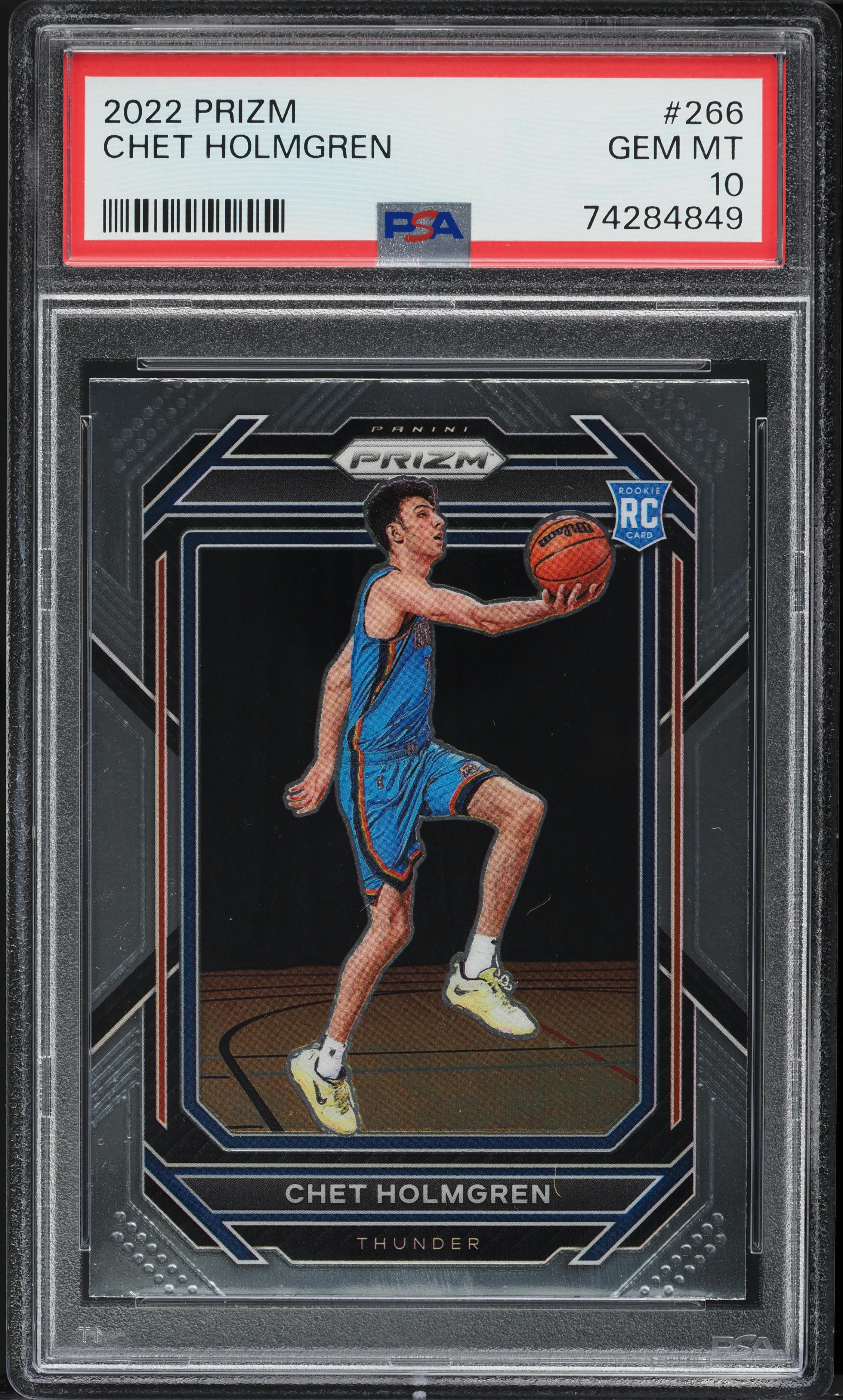 2022 Panini Prizm Chet Holmgren ROOKIE #266 PSA 10 GEM MINT