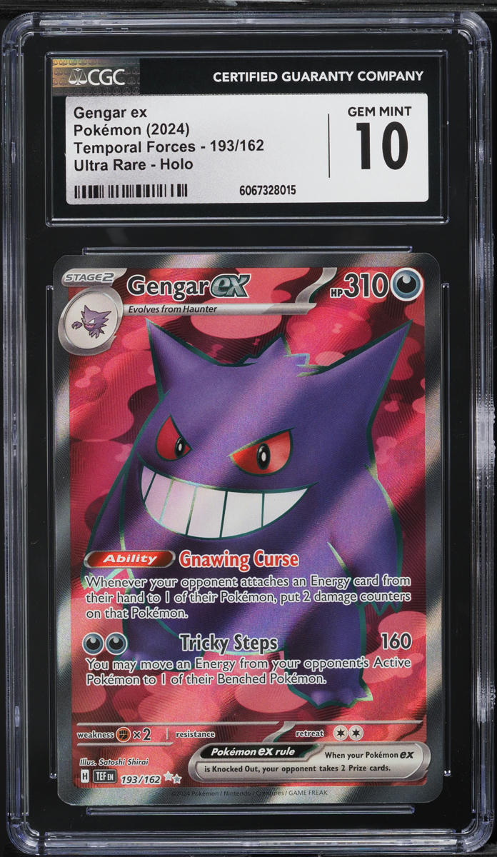 2024 Pokemon SV Temporal Forces Full Art Gengar ex #193 CGC 10 GEM MINT