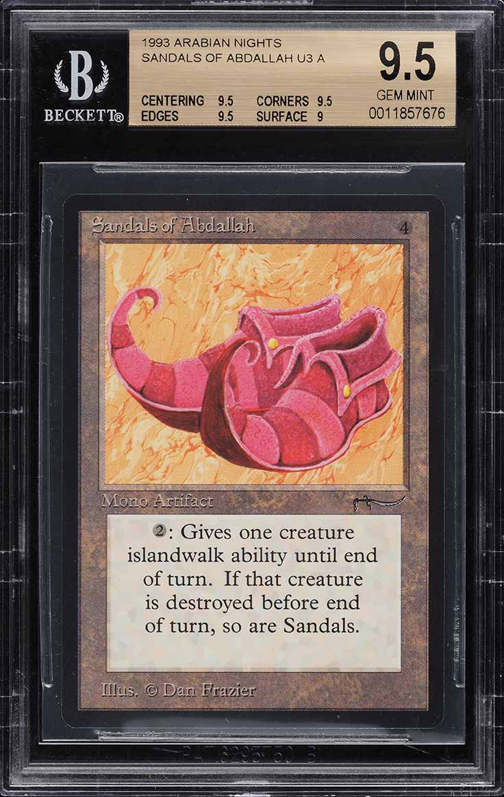 1993 Magic The Gathering MTG Arabian Nights Sandals Of Abdallah U3 A BGS 9.5
