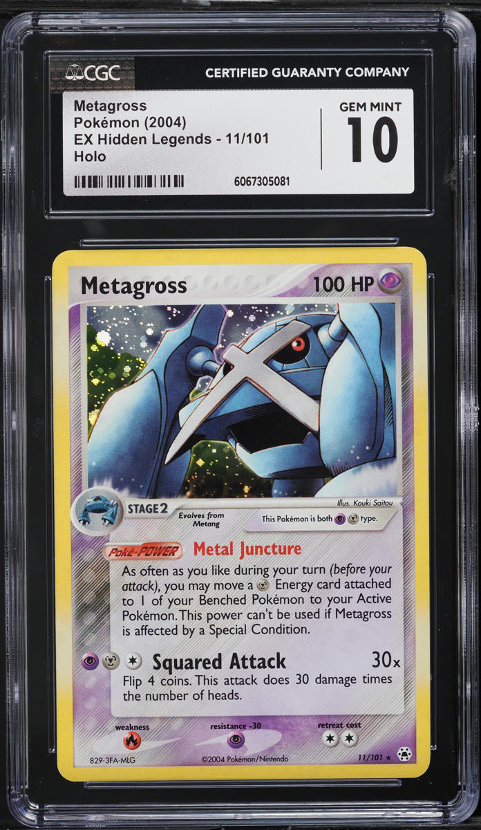 2004 Pokemon EX Hidden Legends Holo Metagross #11 CGC 10 GEM MINT