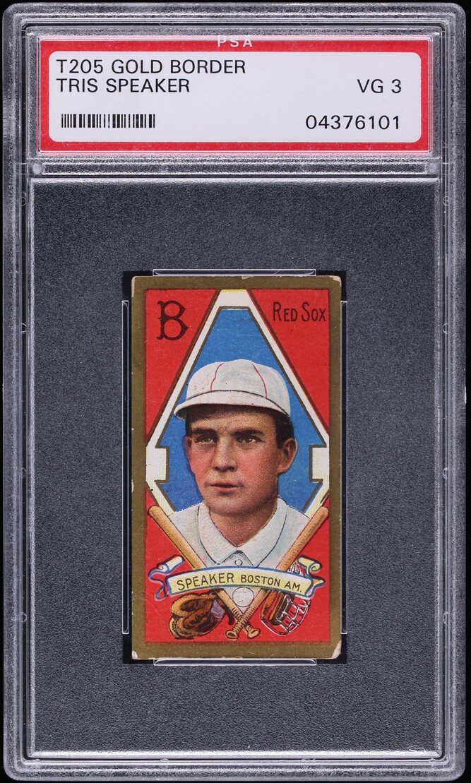 1911 T205 Gold Border Tris Speaker PSA 3 VG