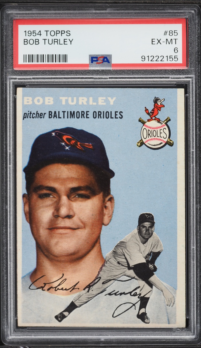 1954 Topps Bob Turley ROOKIE #85 PSA 6 EXMT