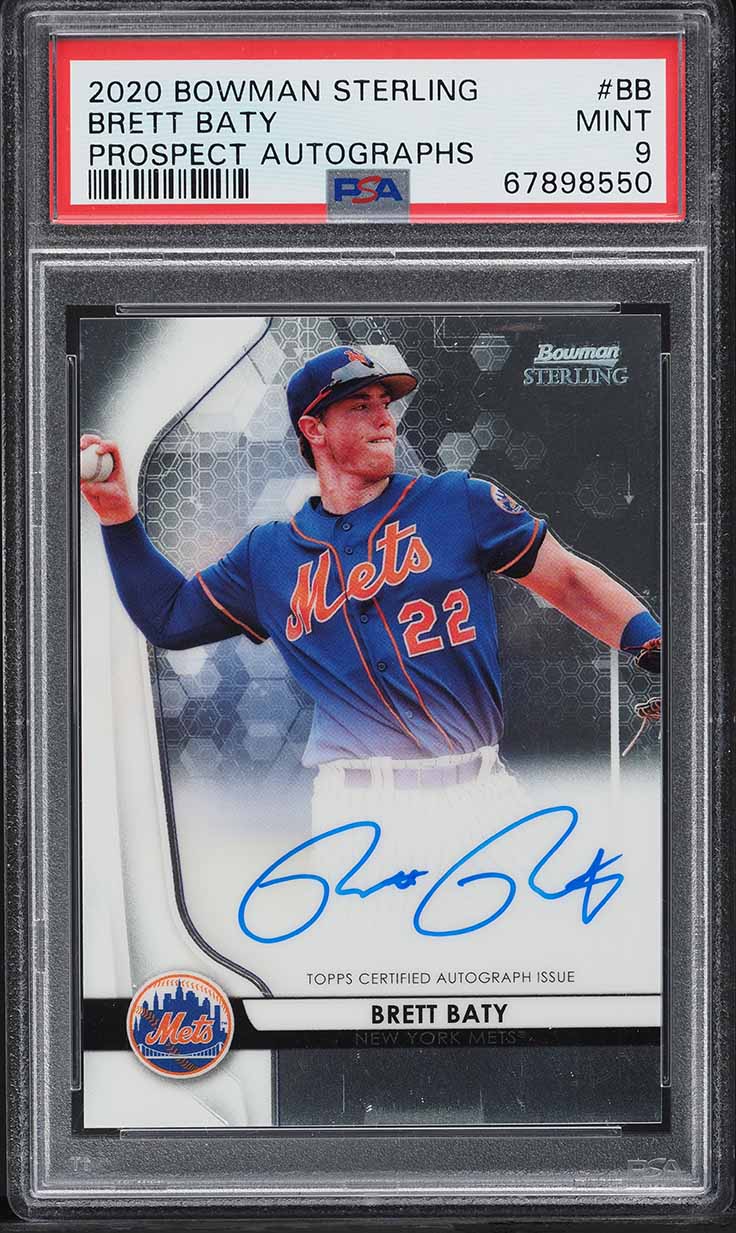 Brett Baty #BSPA-BB 2020 Bowman Sterling Baseball Prospect Autographs