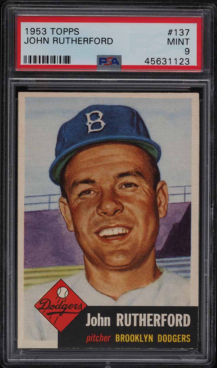 1953 Topps John Rutherford #137 PSA 9 MINT