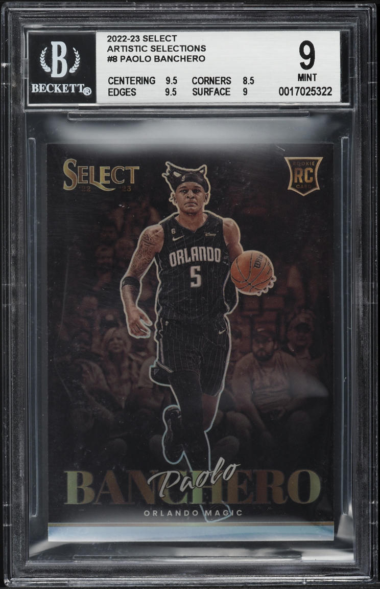 2022 Select Artistic Selections Paolo Banchero ROOKIE #8 BGS 9 MINT