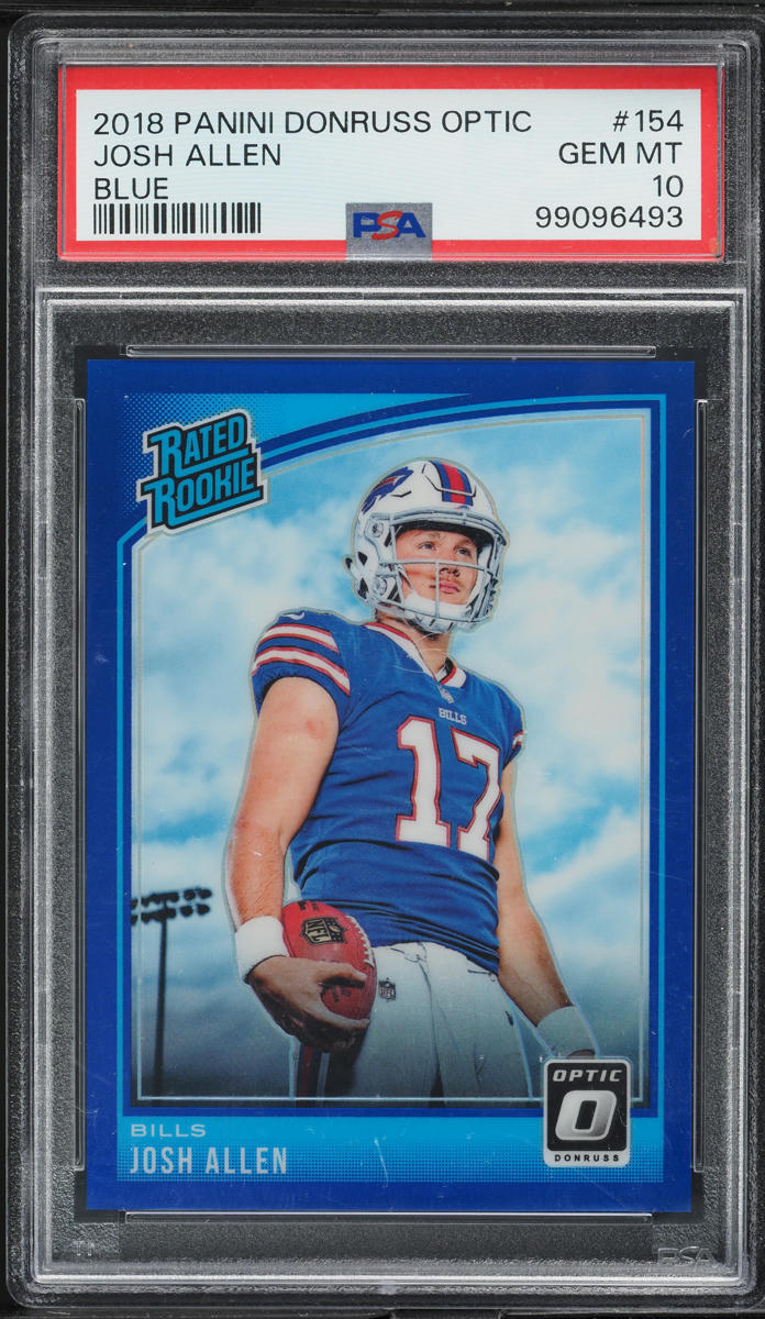 2018 Donruss Optic Blue Josh Allen ROOKIE /149 #154 PSA 10 GEM MINT
