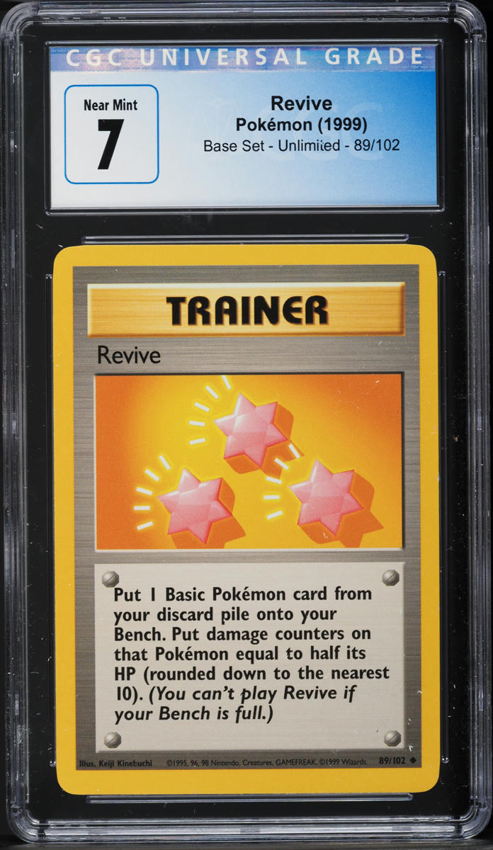 1999 Pokemon Base Set Revive #89 CGC 7 NRMT