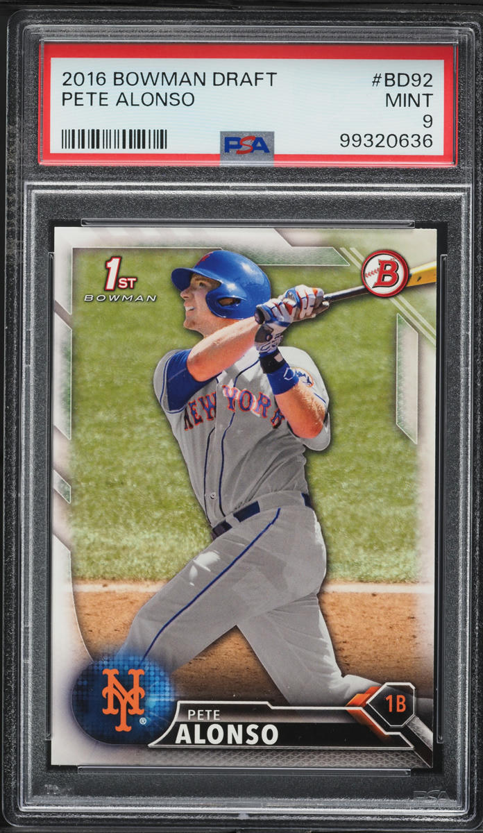 2016 Bowman Draft Pete Alonso PROSPECT #BD-92 PSA 9 MINT