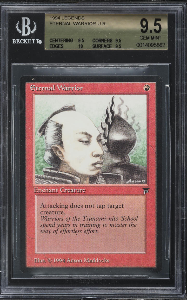 1994 Magic The Gathering MTG Legends Eternal Warrior BGS 9.5 GEM MINT