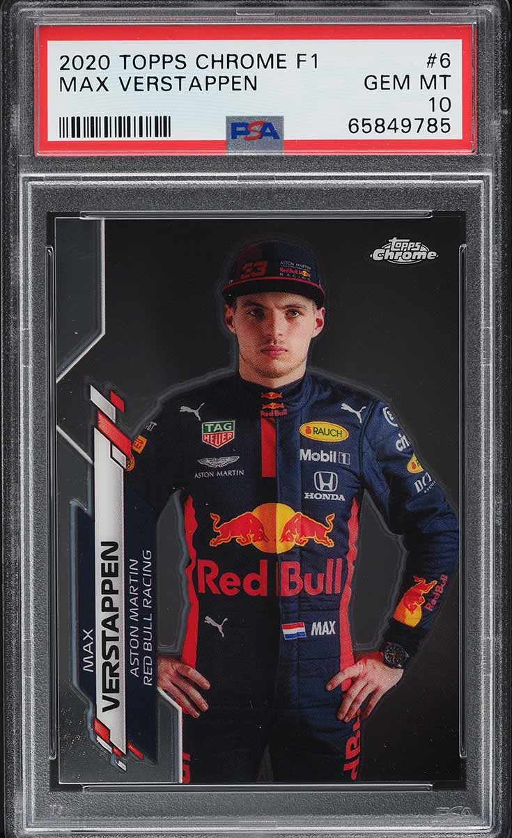 2020 Topps Chrome Formula 1 F1 Max Verstappen #6 PSA 10 GEM MINT