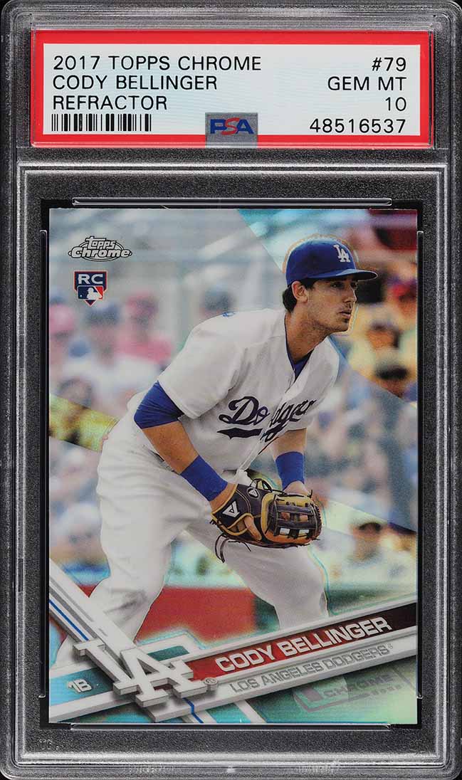 2017 Topps Chrome Refractor Cody Bellinger ROOKIE RC #79 PSA 10 GEM MINT