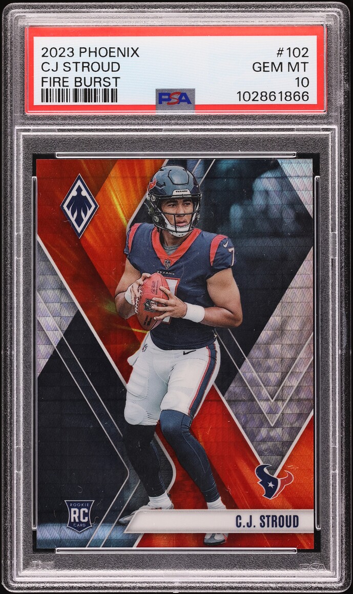 2023 Panini Phoenix Fire Burst C.J. Stroud ROOKIE /340 #102 PSA 10 GEM MINT