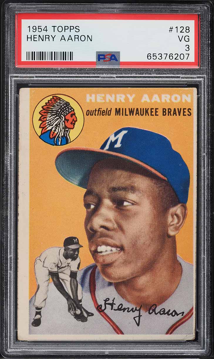 1954 Topps Hank Aaron ROOKIE #128 PSA 3 VG