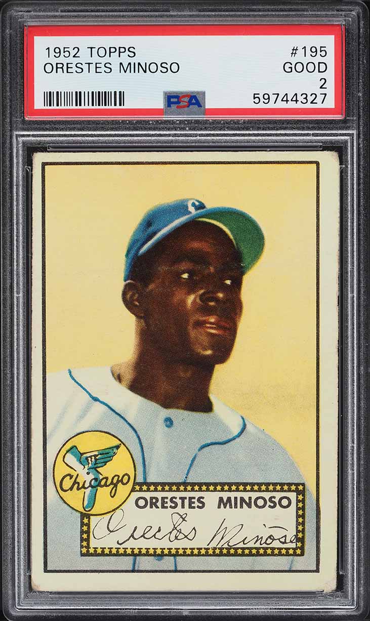 1952 Topps Minnie Minoso ROOKIE #195 PSA 2 GD