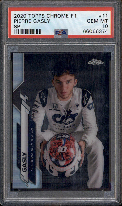 2020 Topps Chrome F1 Image Variation #11 Pierre Gasly PSA 10