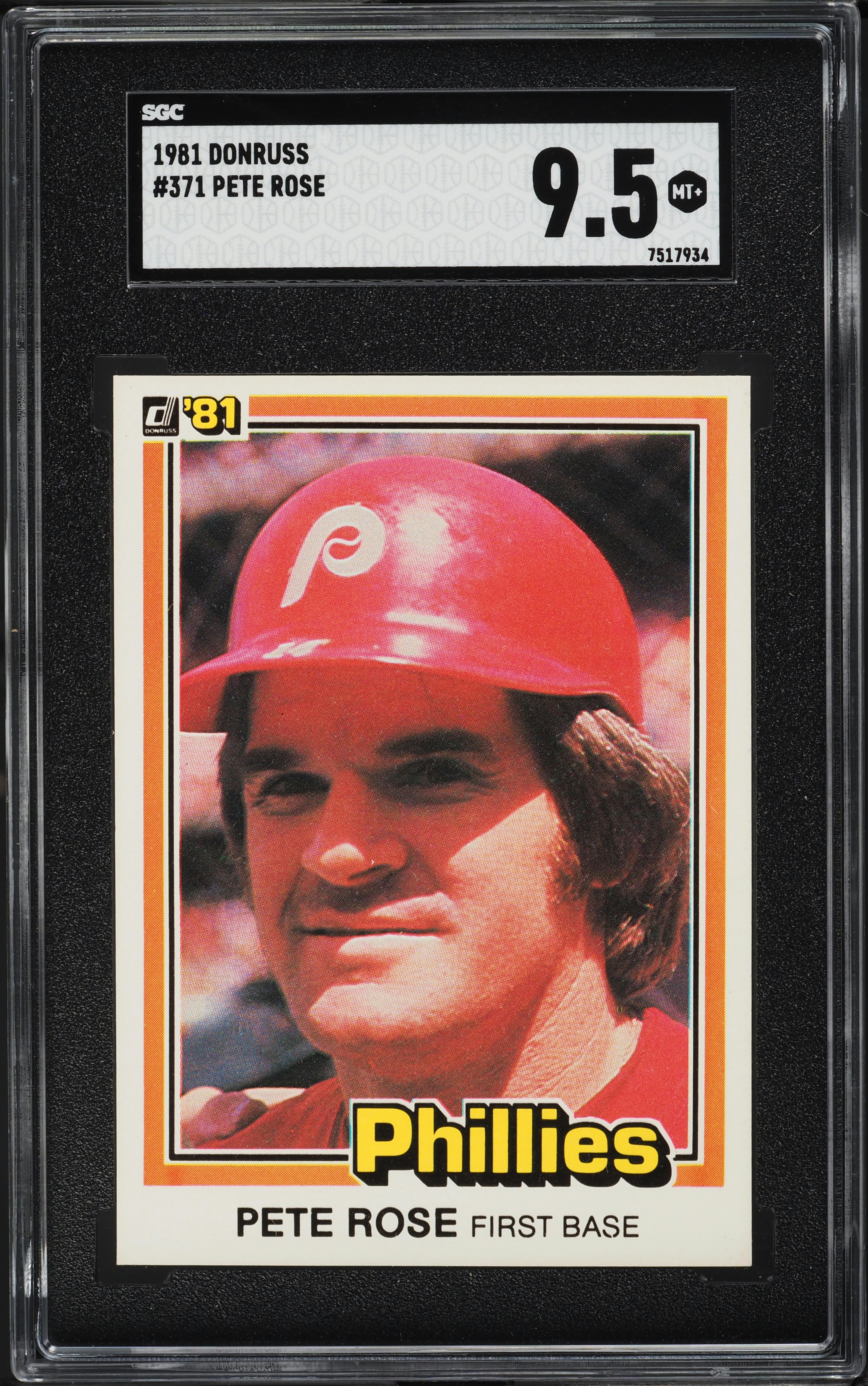 1981 Donruss Pete Rose #371 SGC 9.5 MINT+