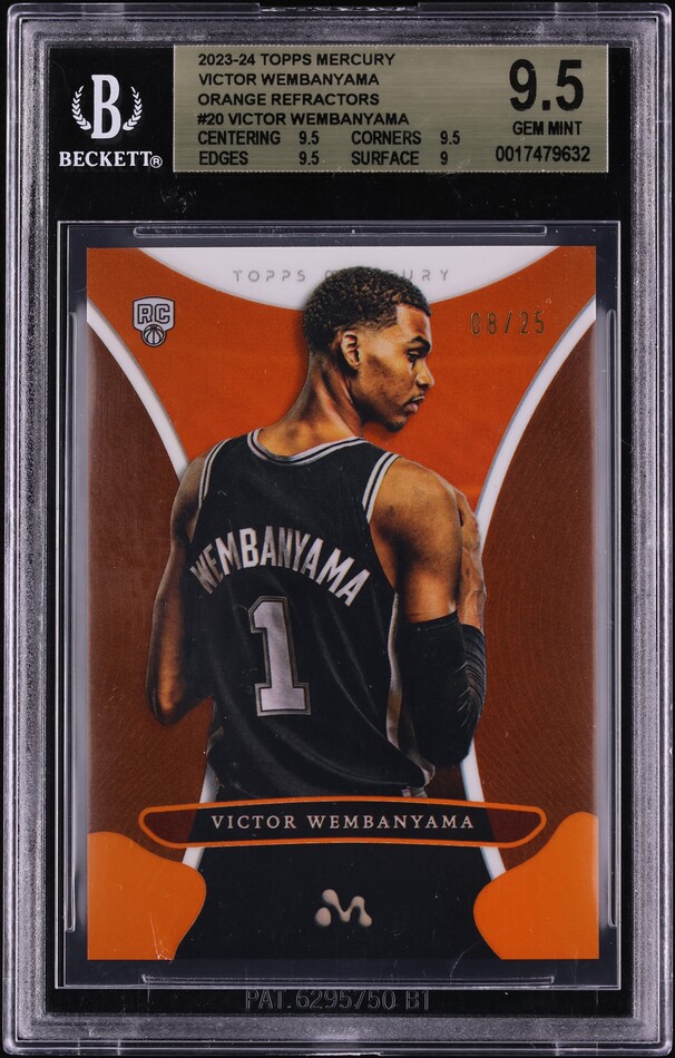 2023 Topps Mercury Orange Refractor Victor Wembanyama ROOKIE /25 #20 BGS 9.5 GEM