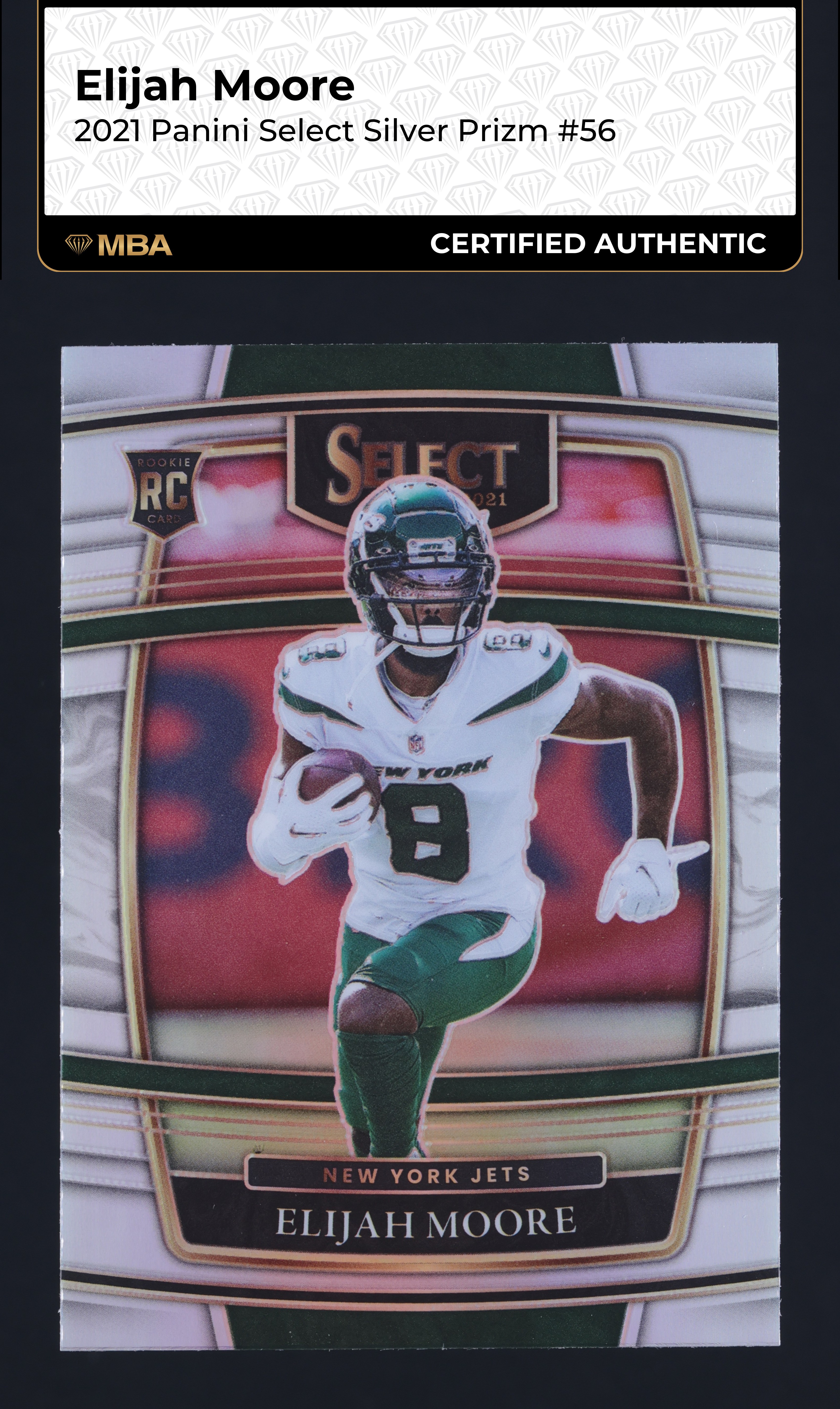 2021 Select Concourse Silver Prizm Elijah Moore ROOKIE #56 MBA AUTH