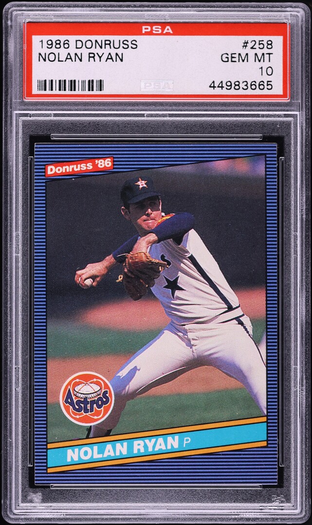 1986 Donruss Nolan Ryan #258 PSA 10 GEM MINT
