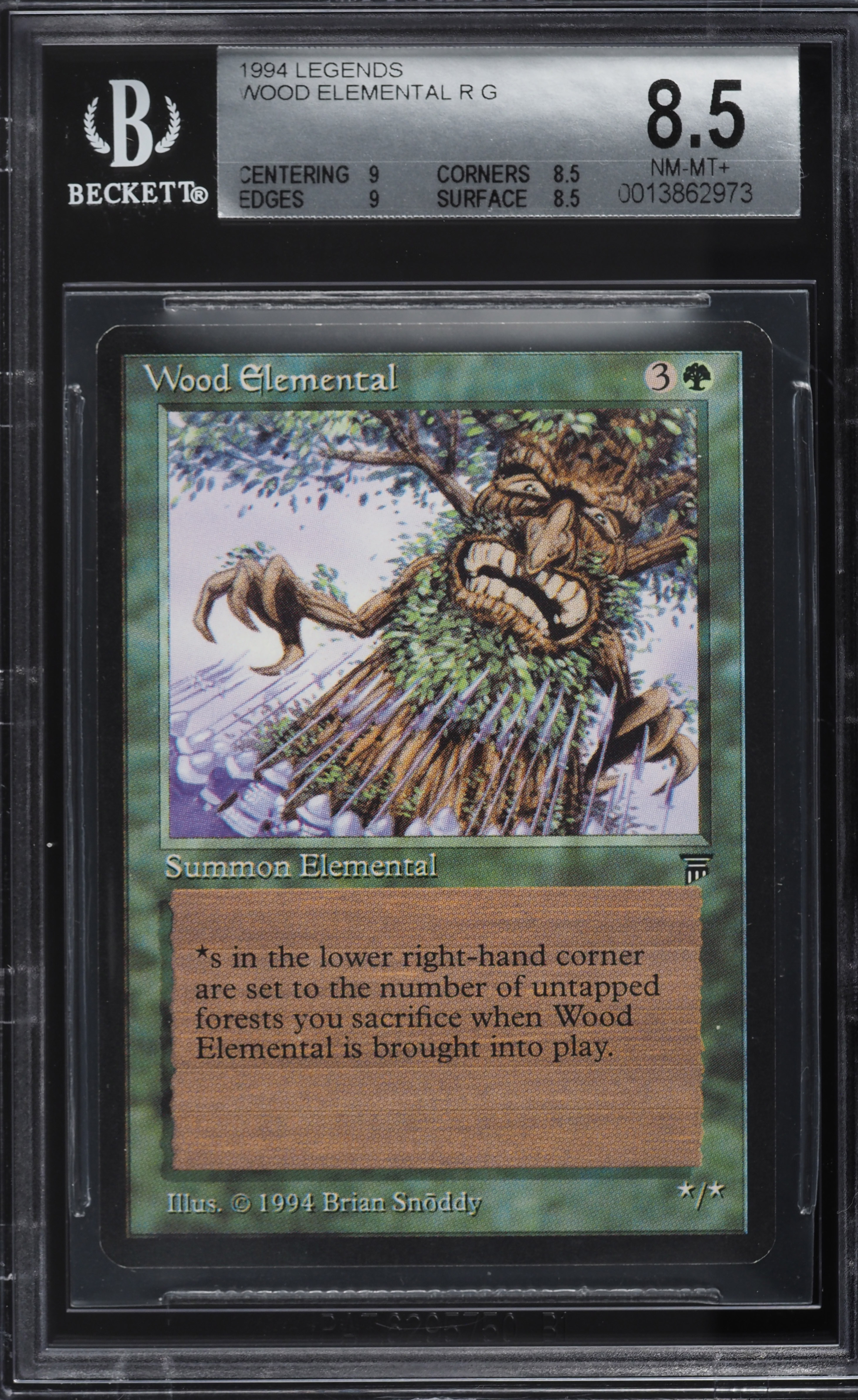 1994 Magic The Gathering MTG Legends Wood Elemental R G BGS 8.5 NM-MT+