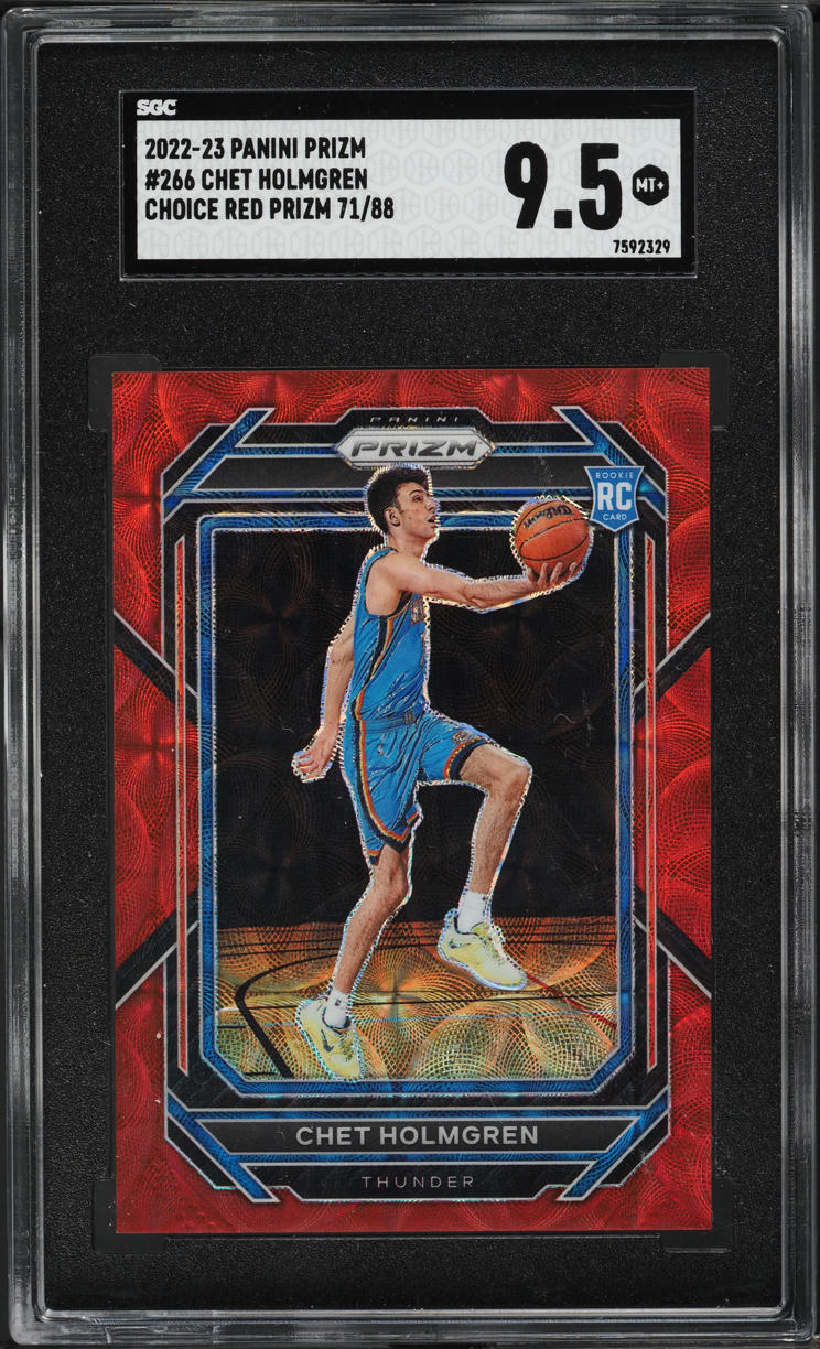 2022 Panini Prizm Choice Red Chet Holmgren ROOKIE /88 #266 SGC 9.5 MINT+