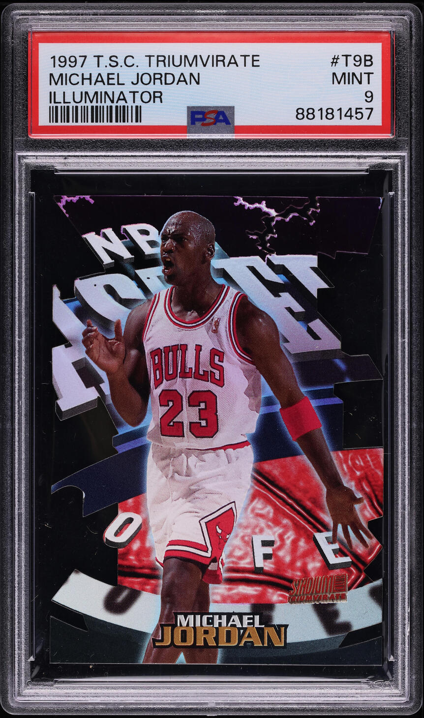 1997 Stadium Club Triumvirate Illuminator Michael Jordan #T9B PSA 9 MINT