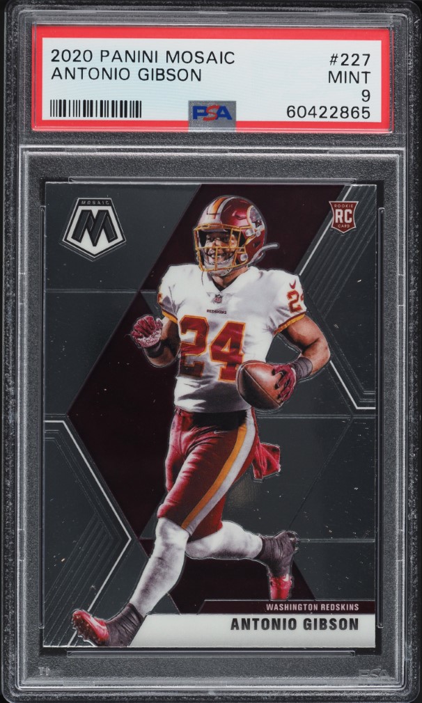 2020 Panini Mosaic Antonio Gibson ROOKIE #227 PSA 9 MINT