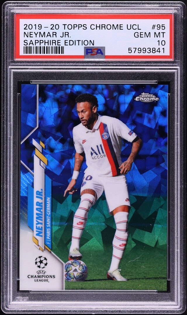 2019 Topps Chrome UEFA Sapphire Edition Neymar Jr. #95 PSA 10 GEM MINT