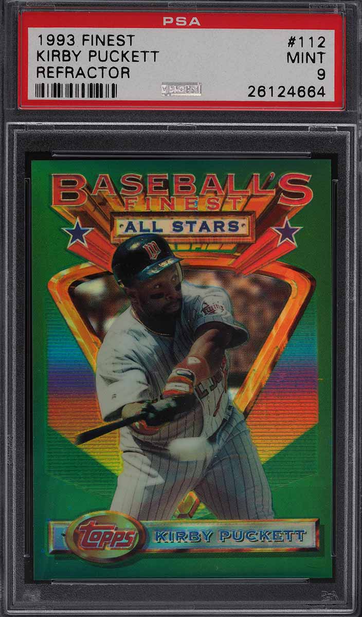 1993 Finest Refractor Kirby Puckett ALL-STAR #112 PSA 9 MINT