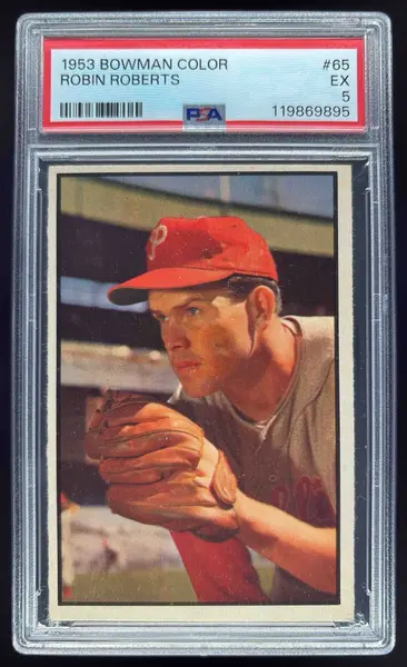 1953 Bowman Color #65 Robin Roberts PSA 5