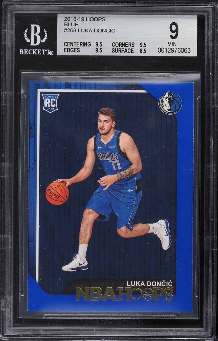 2018 Hoops Blue Luka Doncic ROOKIE #268 BGS 9 MINT