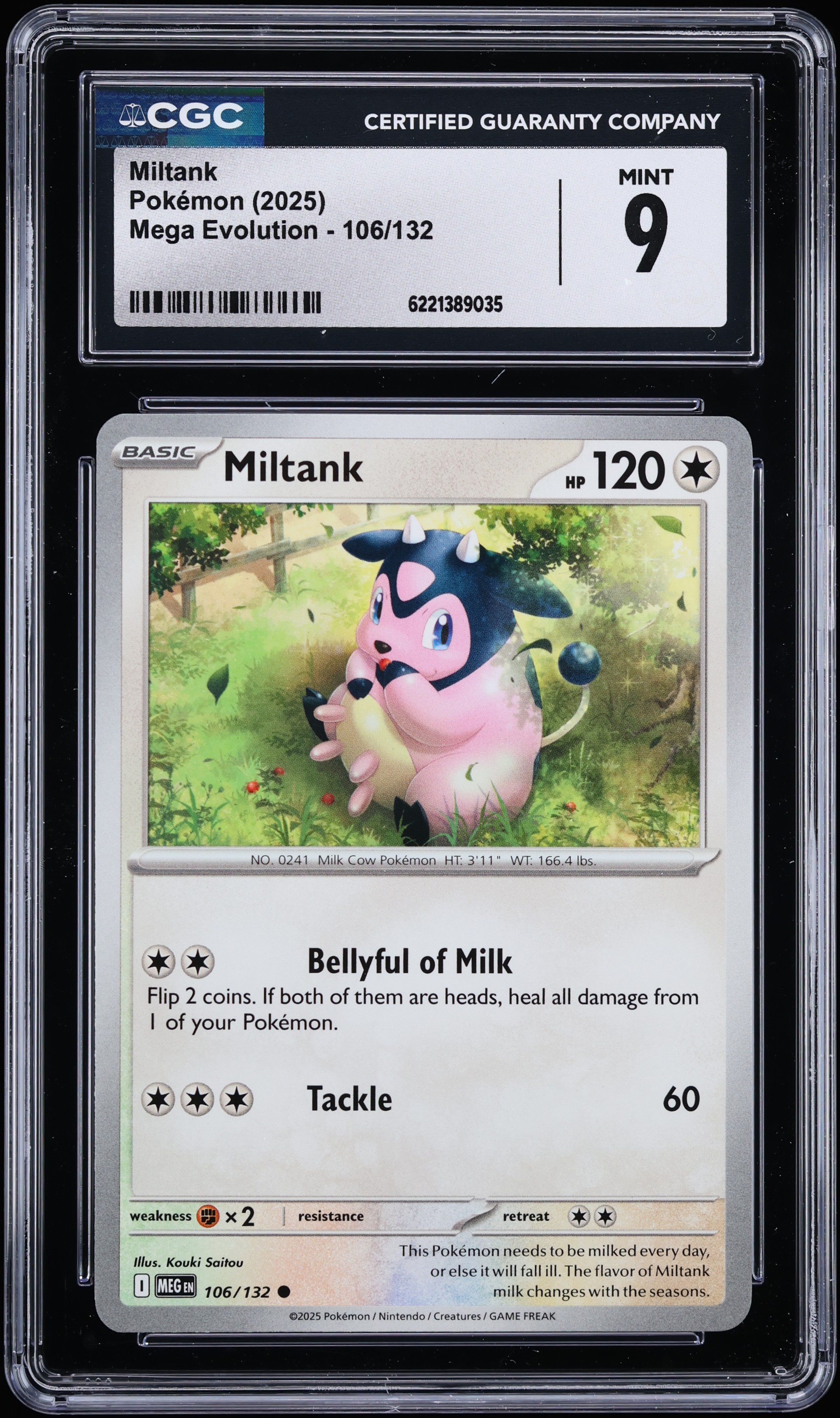 2025 Pokemon Mega Evolution Miltank #106 CGC 9 MINT