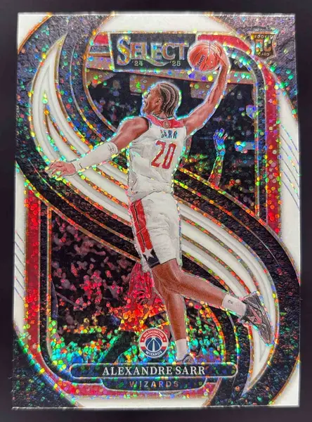 2024-25 Panini Select Premier White Sparkle Prizm SP #185 Alexandre Sarr RC