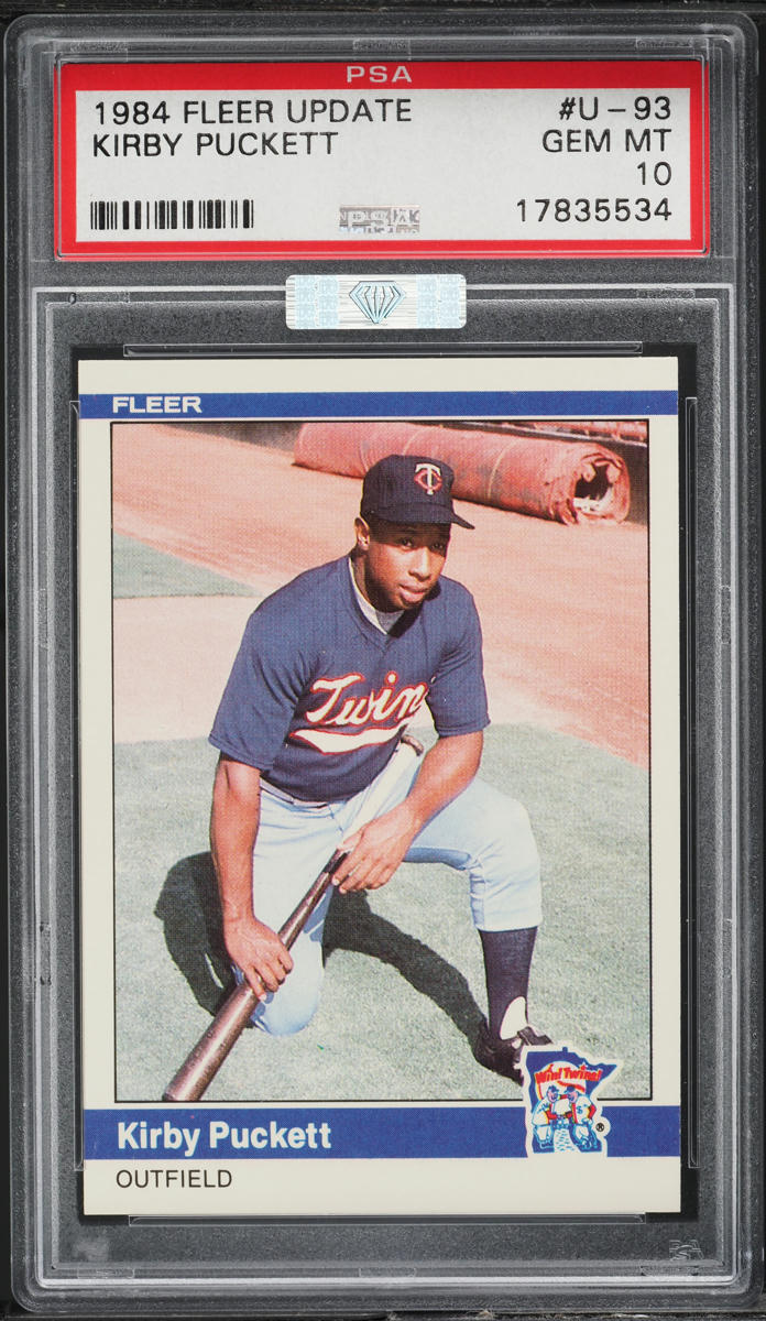 1984 Fleer Update Kirby Puckett ROOKIE #U-93 MBA PSA 10 GEM MINT
