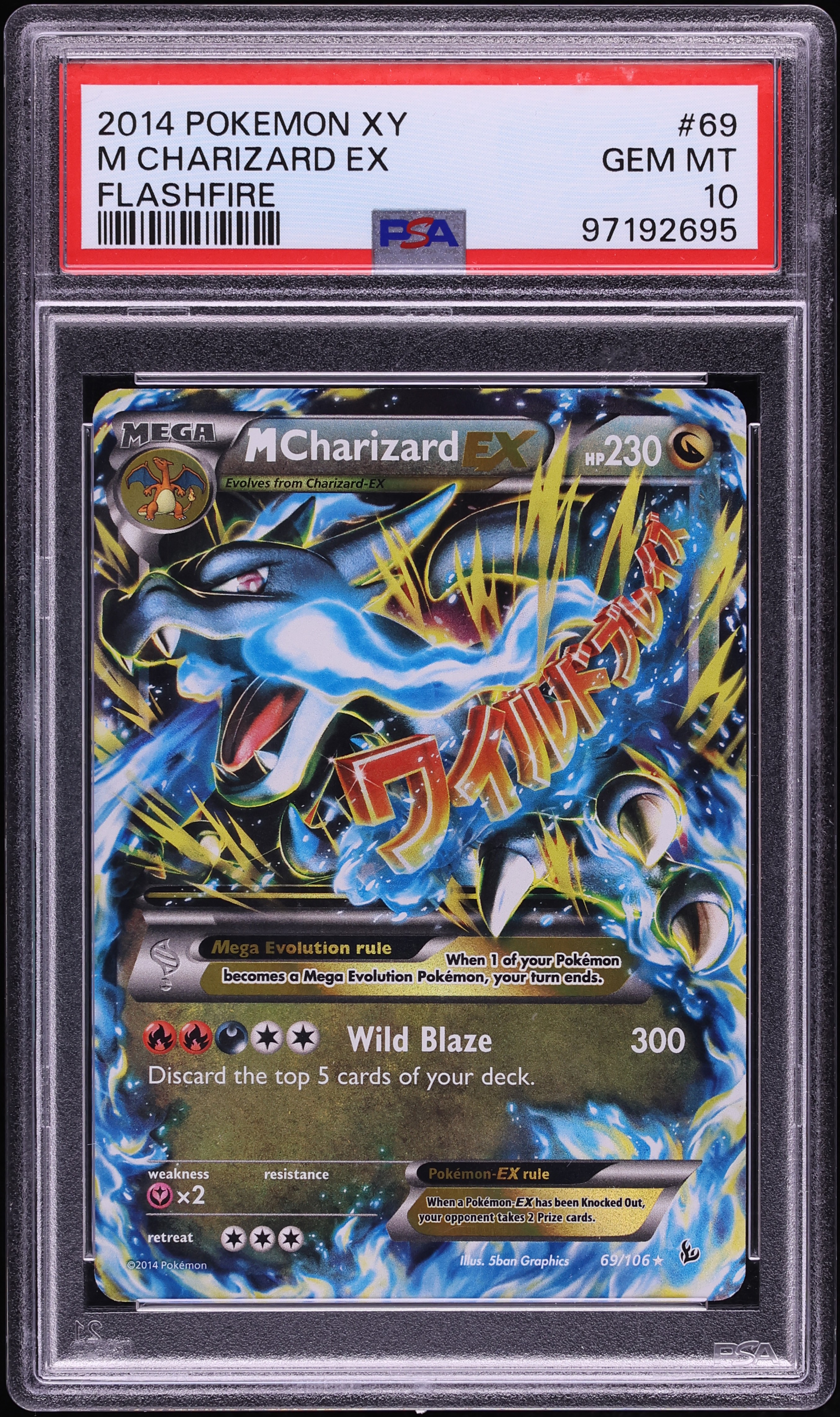 2014 Pokemon XY Flashfire M Charizard EX #69 PSA 10 GEM MINT