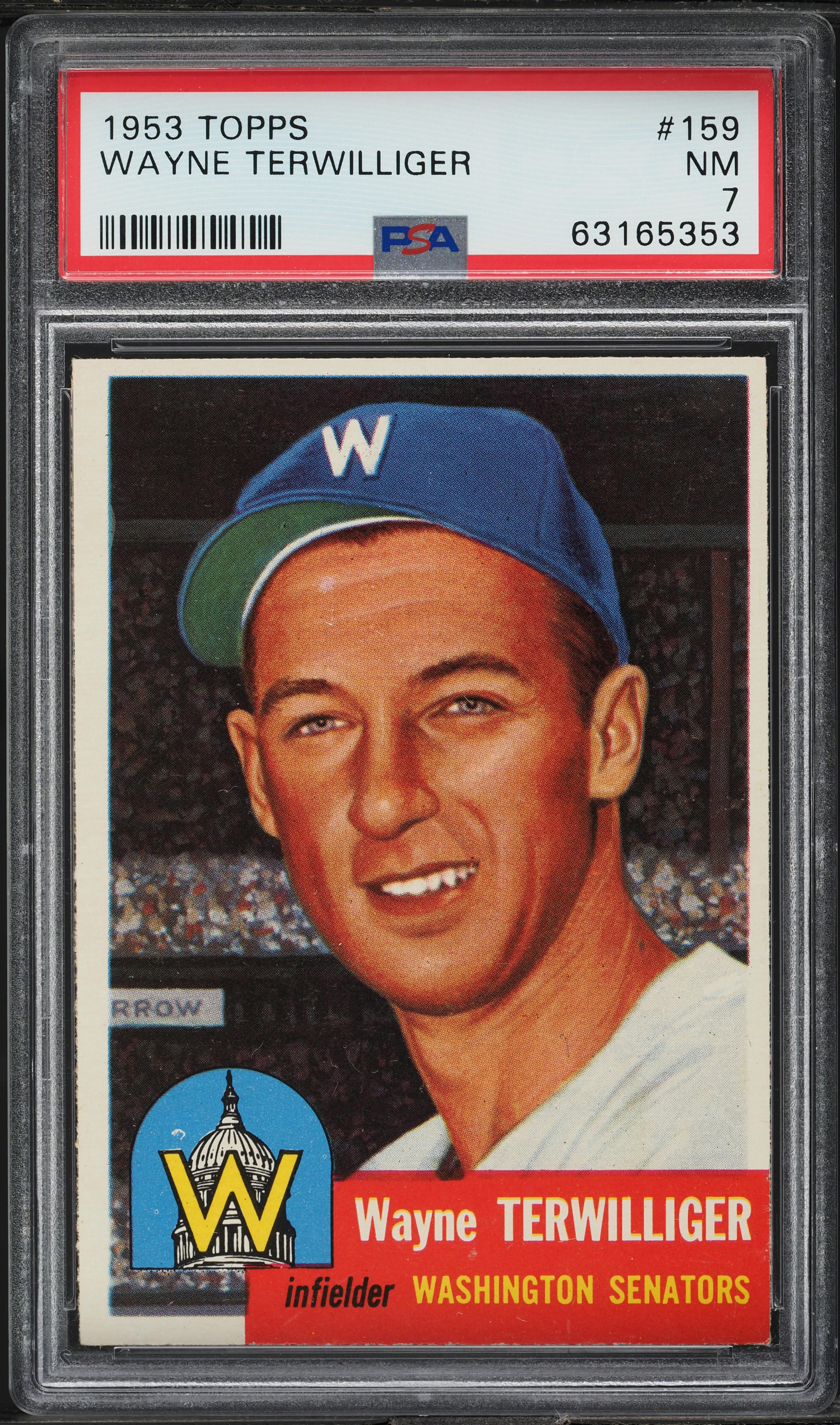 1953 Topps Wayne Terwilliger #159 PSA 7 NRMT