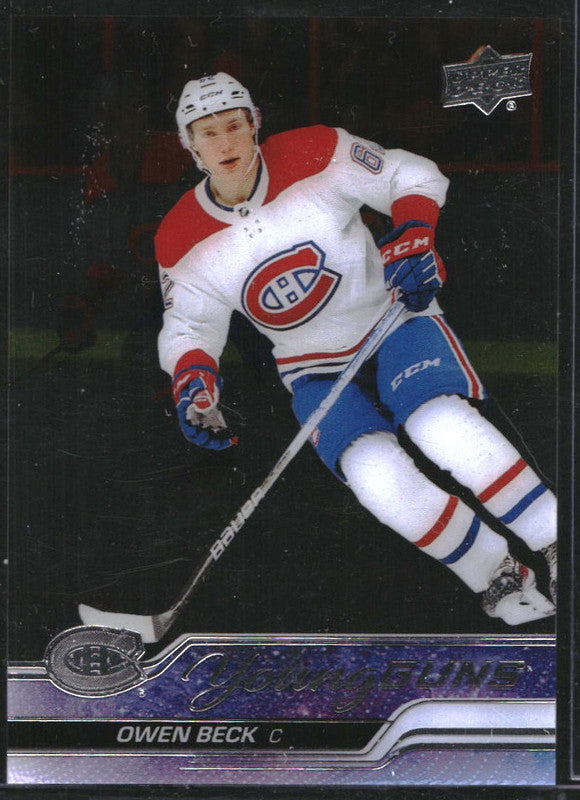 2023-24 Upper Deck Clear Cut Parallel #214 Owen Beck Young Guns RC Rookie