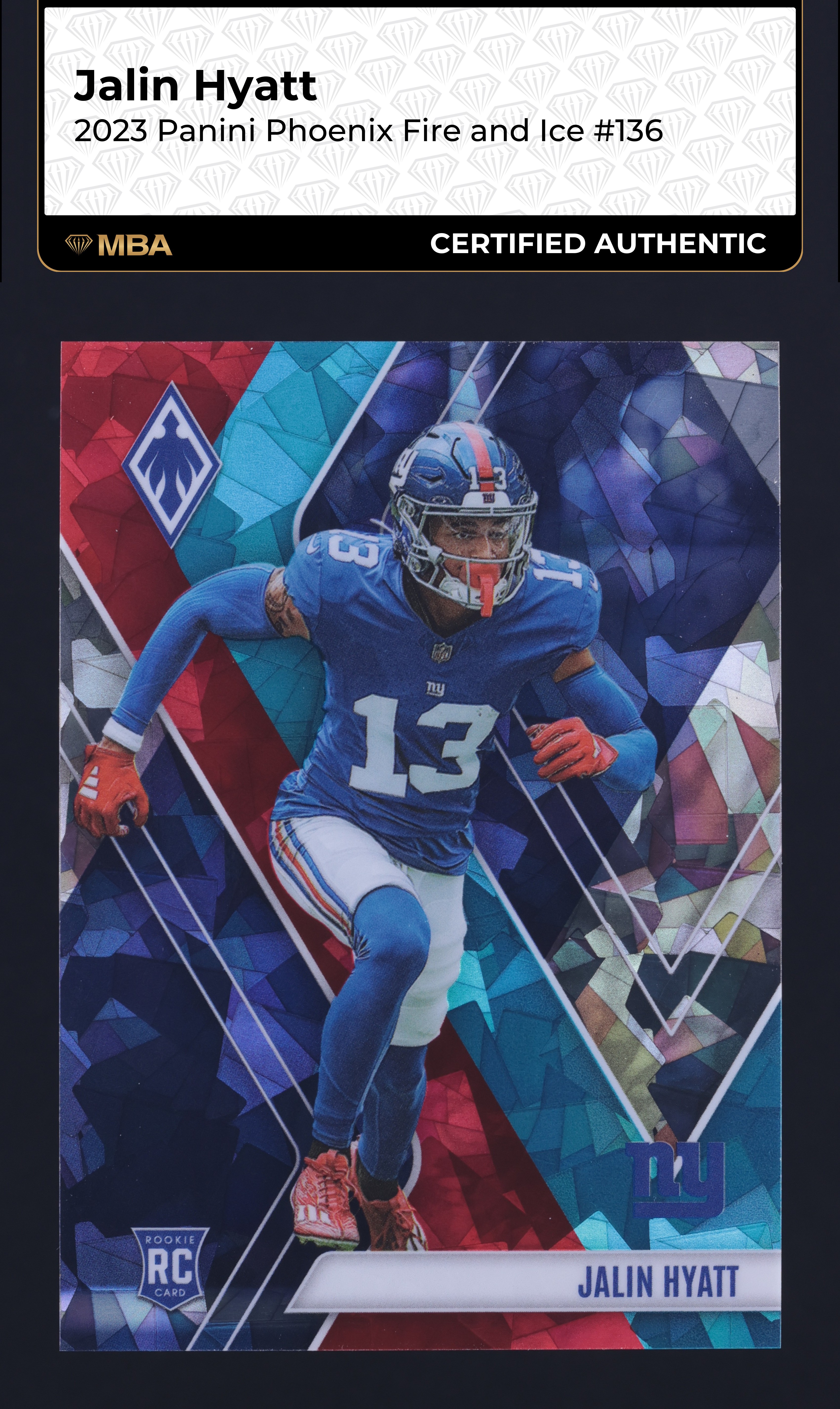 2023 Panini Phoenix Fire & Ice Jalin Hyatt ROOKIE /50 #136 MBA AUTH