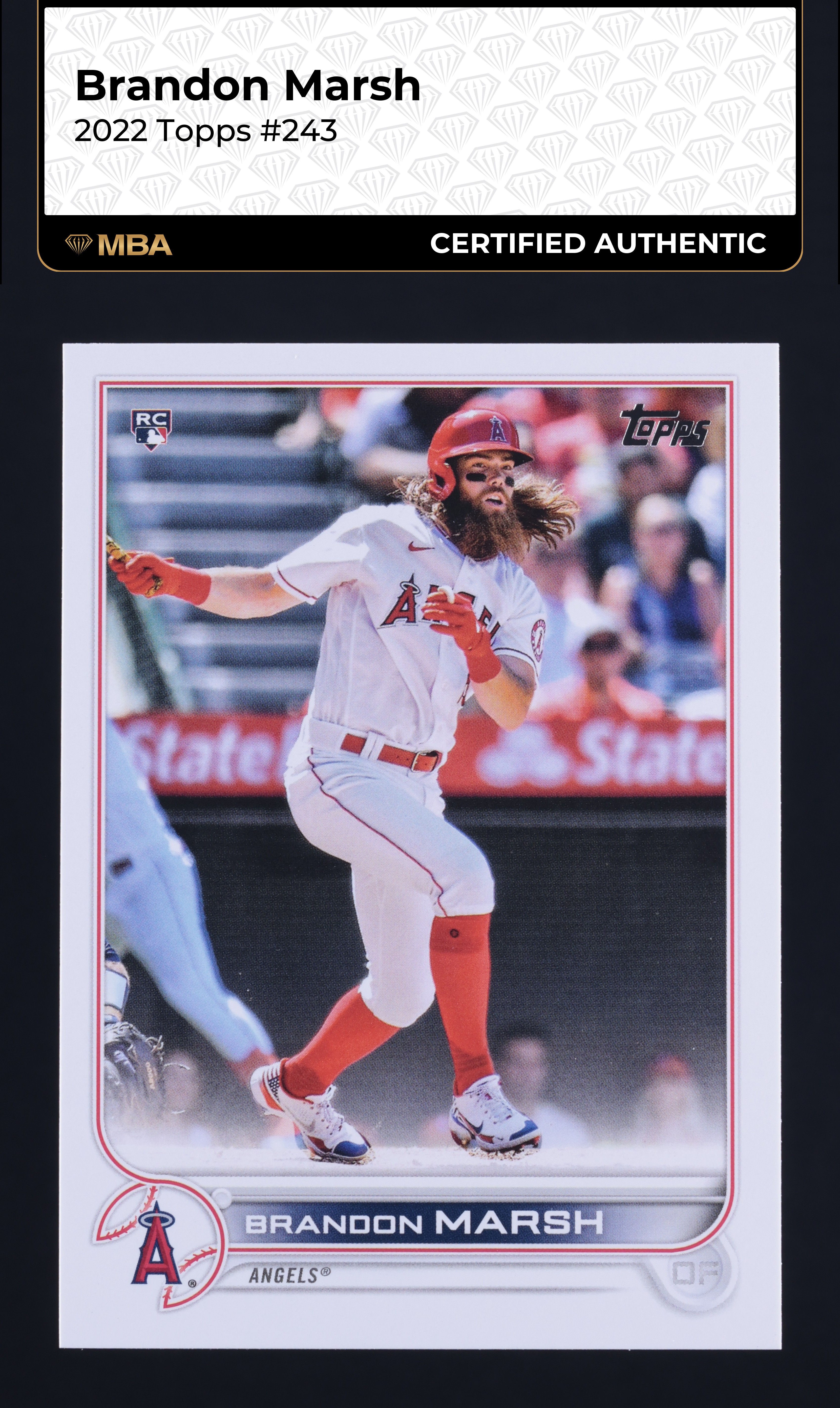 2022 Topps Brandon Marsh ROOKIE #243 MBA AUTH