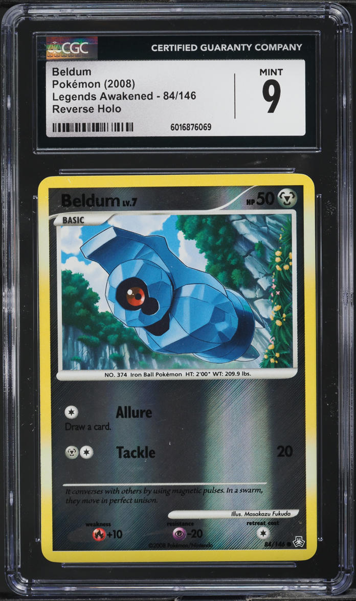 2008 Pokemon Diamond & Pearl Legends Awakened Reverse Holo Beldum #84 CGC 9 MINT