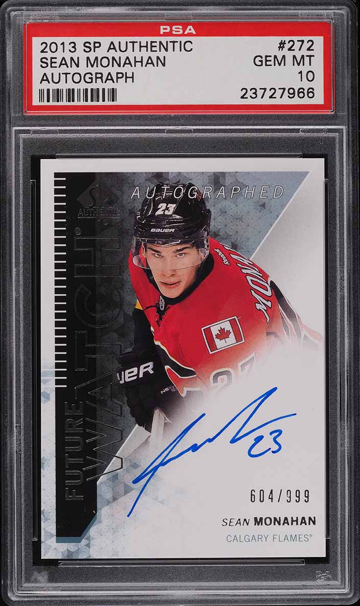2013 SP Authentic Sean Monahan ROOKIE AUTO /999 #272 PSA 10 GEM MINT