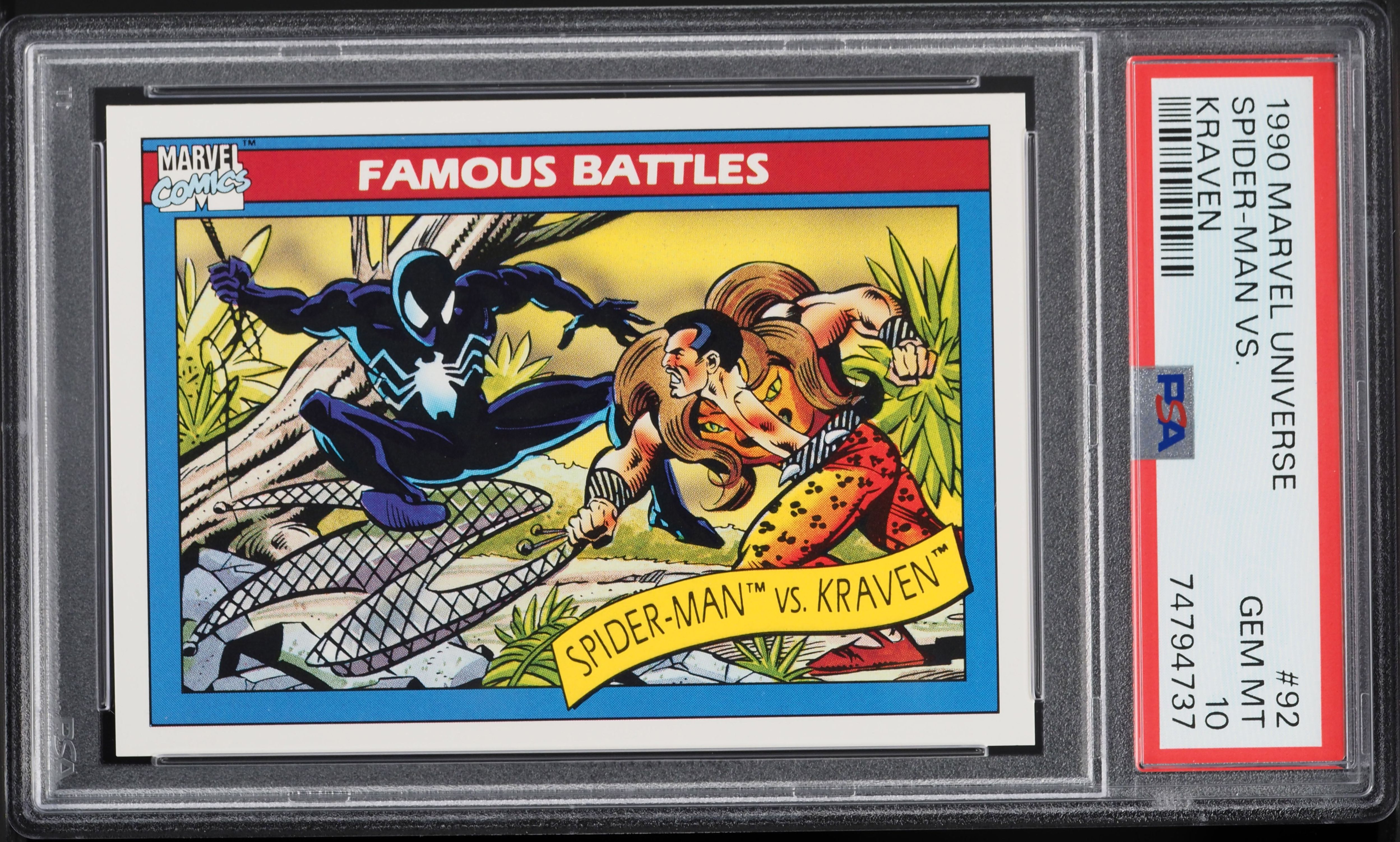 1990 Impel Marvel Universe Spider-Man Vs. Kraven #92 PSA 10 GEM