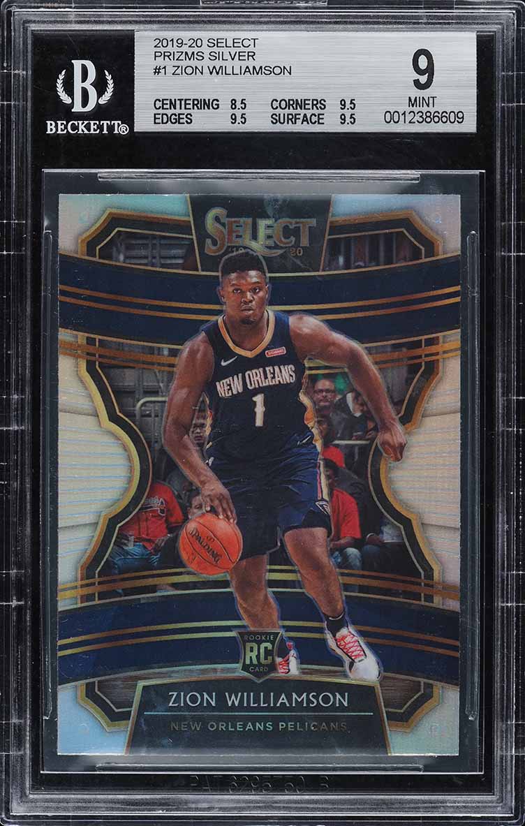 2019 Select Concourse Silver Prizm Zion Williamson ROOKIE #1 BGS 9 MINT