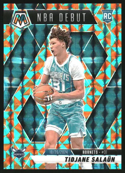 2024-25 Panini Mosaic Tessellation Mosaic #268 Tidjane Salaun NBA Debut /15