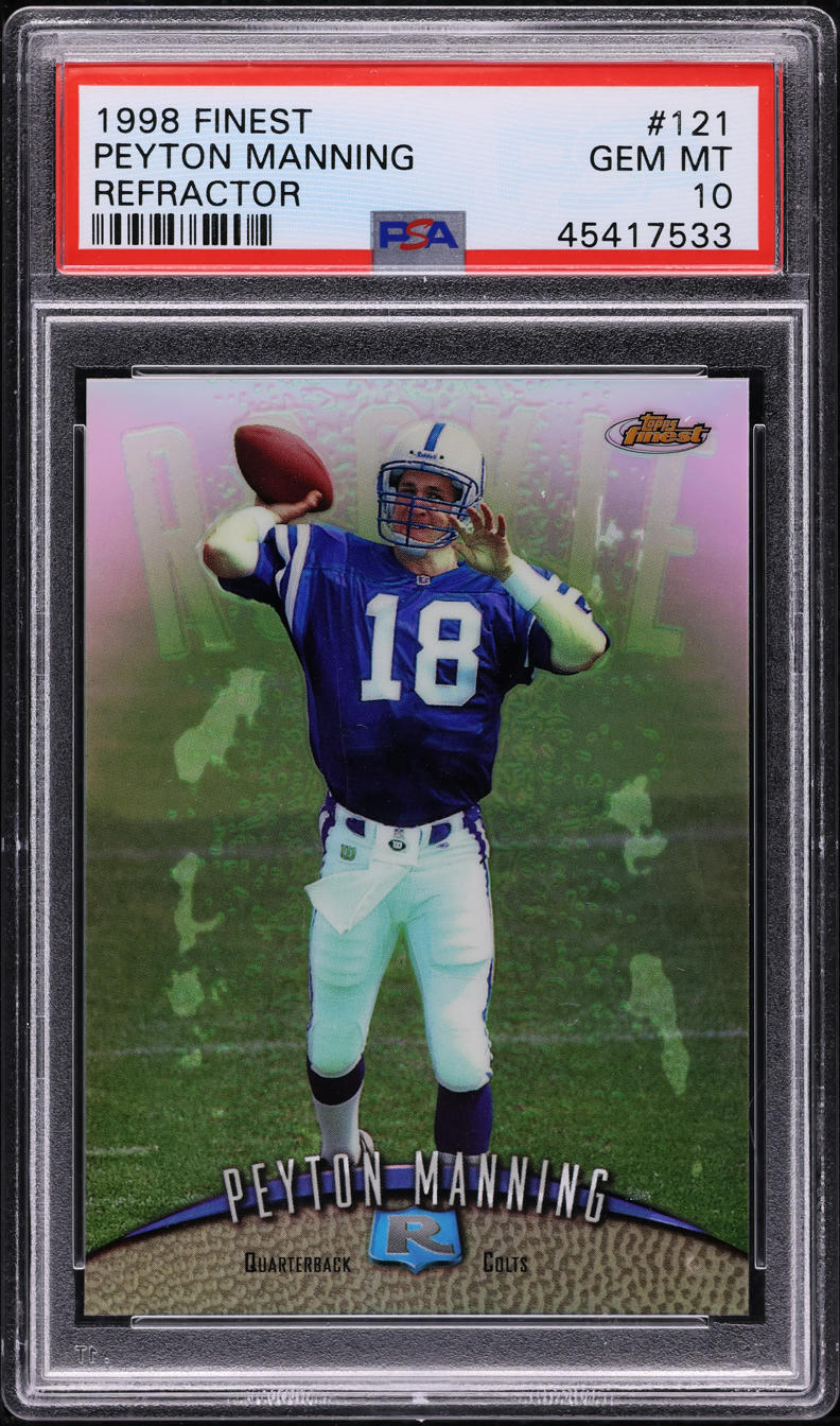 1998 Finest Refractor Peyton Manning ROOKIE #121 PSA 10 GEM MINT